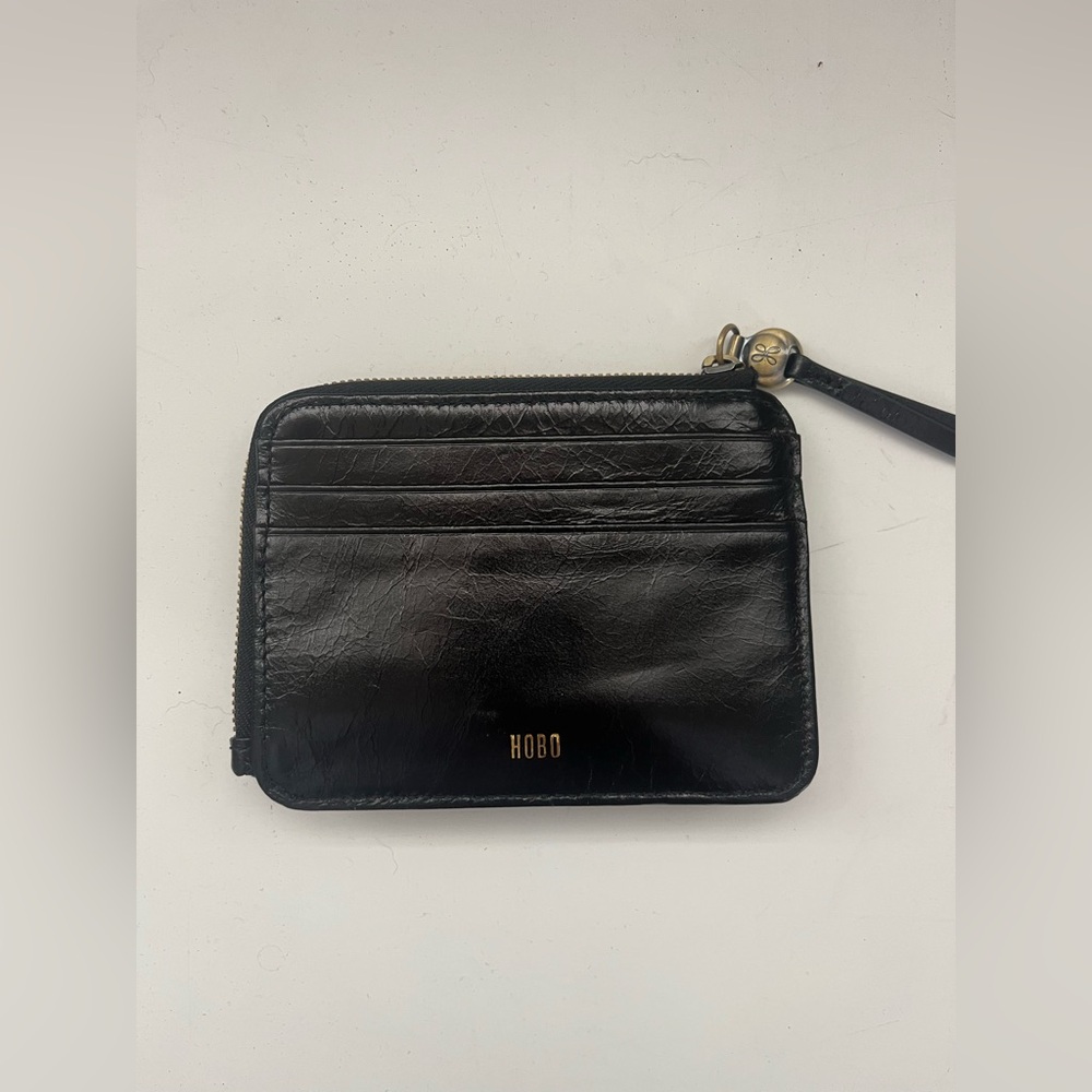 HOBO Black Leather Mini Wallet